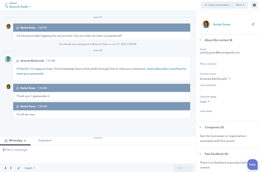 Integrazione HubSpot - WhatsApp
