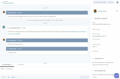 Integrazione HubSpot - WhatsApp