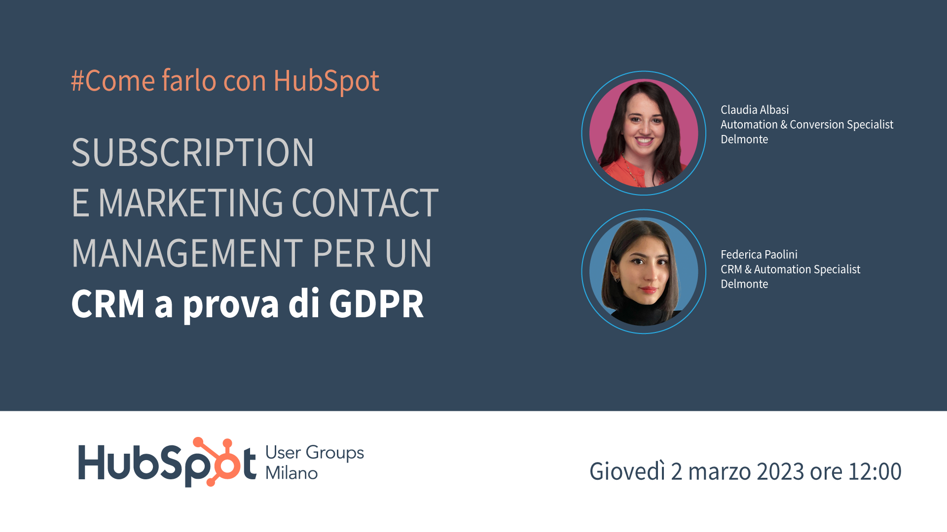 Subscription e Marketing Contact Management per un CRM a prova di GDPR